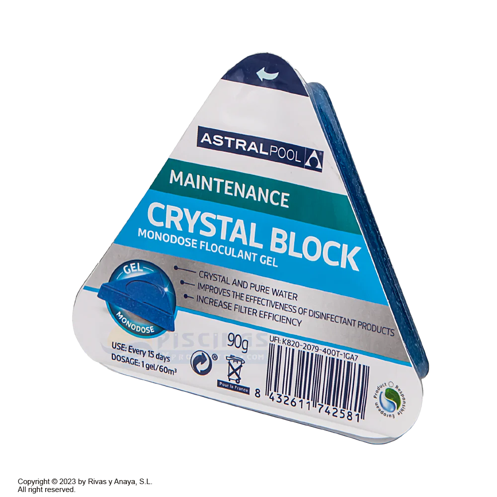 FLOCULANTE GEL MONODOSIS ASTRALPOOL CRYSTALBLOCK